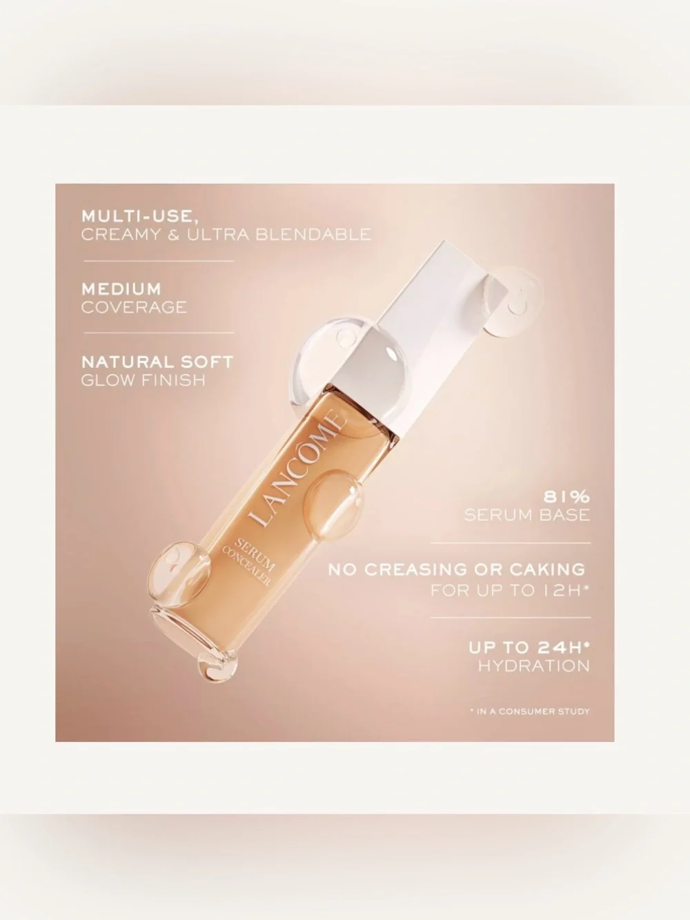 Lancome Teint Idole Ultra Wear Serum Concealer in 230W, full Sz 0.43oz,BNIB, New
